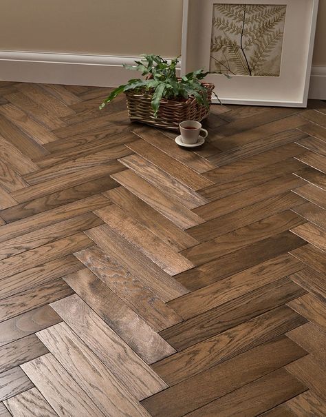 Herringbone Flooring Wood Floor Pattern, Direct Wood Flooring, Aesthetic Interior Design, Herringbone Wood Floor, Herringbone Wood, Herringbone Floor, Solid Wood Flooring, Diy Flooring, Wooden Floor