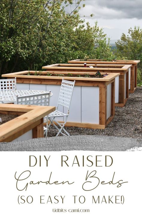 High Raised Garden Beds, Tall Raised Garden Beds, Raised Garden Designs, Making Raised Garden Beds, Diy Raised Garden Beds, Garden Bed Layout, Cedar Raised Garden Beds, Elevated Gardening, Raised Vegetable Gardens