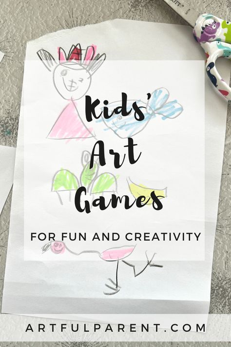 12 Kids' Drawing Games for Creative Fun Fun Drawing Games, Art Games For Kids, Elementary Games, Drawing Games For Kids, Games For Fun, Art Games, Kids Art Class, Kid Art, Games Art