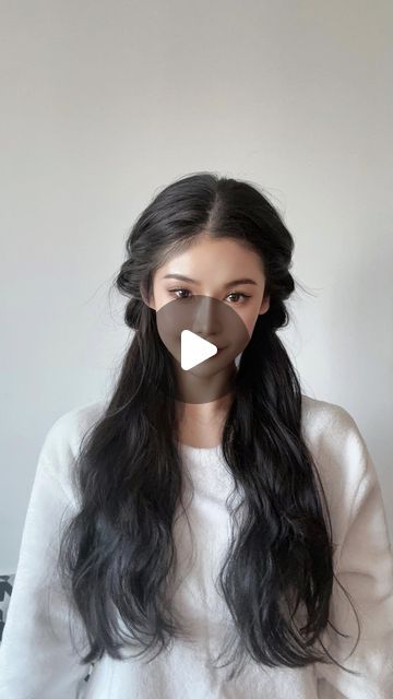 Asian Cute Hairstyles, Japanese Woman Hairstyle, Easy Hairstyles For Long Hair For Wedding, Alice Hairstyle, Loose Pigtails, Long Asian Hairstyles, Cute Japanese Hairstyles, Ancient Chinese Hairstyles, Asian Long Hair