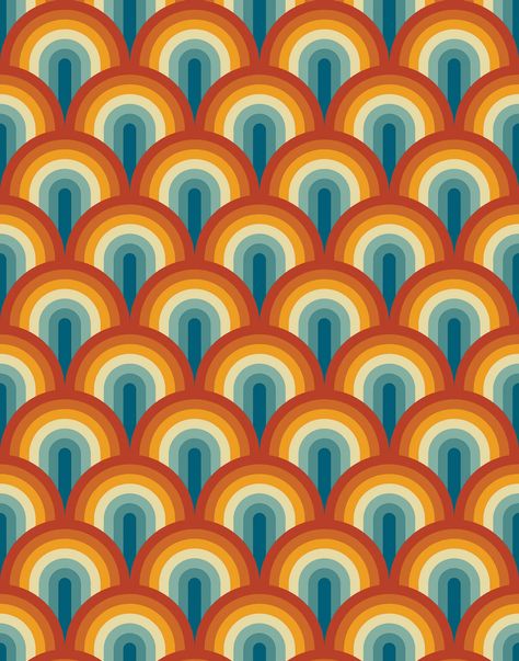 Reynold Retro Rainbow Wallpaper Beck Wallpaper, Retro Rainbow Wallpaper, 60s Wallpaper, 60s Patterns, Retro Background, Rainbow Wallpaper, Motif Vintage, Retro Rainbow, Retro Wallpaper