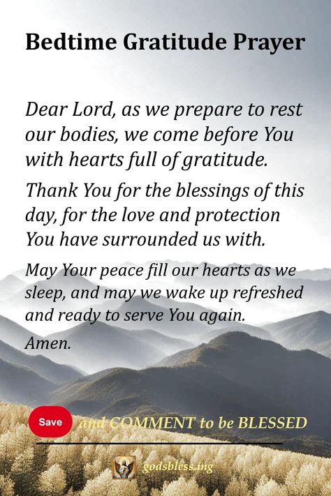 Bedtime Gratitude Prayer Prayer For Night Time Sleep Protection, Bedtime Prayer For Kids, Kids Prayers Bedtime, Goodnight Prayers Bedtime, Prayers To Pray Over Children, Prayer For Bedtime, Night Prayer Bedtime, Prayers Work, Prayers For Kids