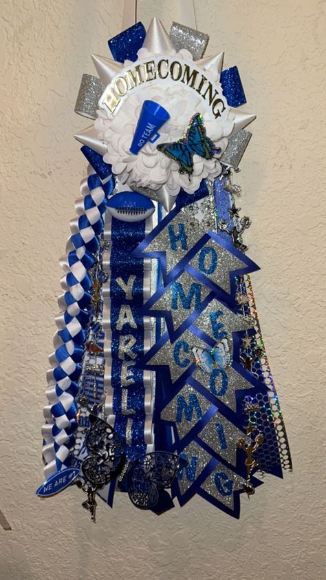 Blue homecoming mum, Texas Football, Homecoming, Homecoming braids Junior High Homecoming Mum, Star Homecoming Mum, Two School Homecoming Mum, Thigh Mums Homecoming, How To Make A Mum Homecoming Easy, Sophomore Mum Homecoming, Homecoming Garders For Guys Diy, Kindergarten Homecoming Mum, Cheer Homecoming Mums Ideas