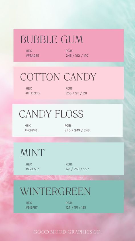 Bubble Gum Pink and Mint Color Palette Bubble Color Palette, Bubblegum Color Palette, Pastel Christmas Color Palette, Bubble Gum Color Palette, Baby Shower Color Palette, Cotton Candy Color Palette, Bubblegum Palette, Cotton Candy Palette, Color Palette Cotton Candy