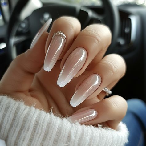 gel nails, acrylic nails, french acrylic nails, manicure, spring nails, weddings nails, summer nails, holiday nails, vacation nails, white nails, nude nails, long nails, short nails, nail design, nail art Ombre Nude Nails, Nail Ideas Long, Square Ombre, White Tip Acrylic Nails, Ombre Gel Nails, Acrylic Manicure, Ombre Acrylic, Manicure Designs, Easy Hair Updos