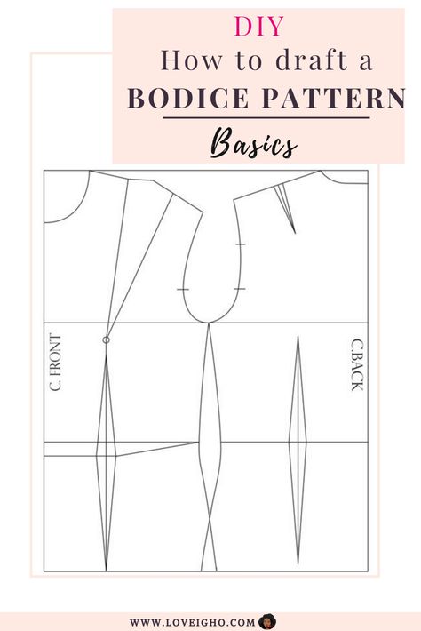 How To Draft Bodice Pattern, Draft A Bodice Pattern, Draft Bodice Pattern, How To Make Bodice Pattern, Back Bodice Pattern, Basic Block Pattern Drafting, Pattern Making Tutorial Step By Step, Basic Bodice Block Pattern Drafting How To Make, Diy Bodice Pattern