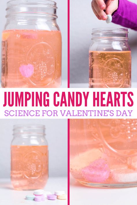 Candy Heart Experiment, Heart Experiment, Valentine Science Experiments, Valentine Science, Valentine Stem Activities, Valentine Stem, Dancing Hearts, Science Valentines, Math Activities For Kids