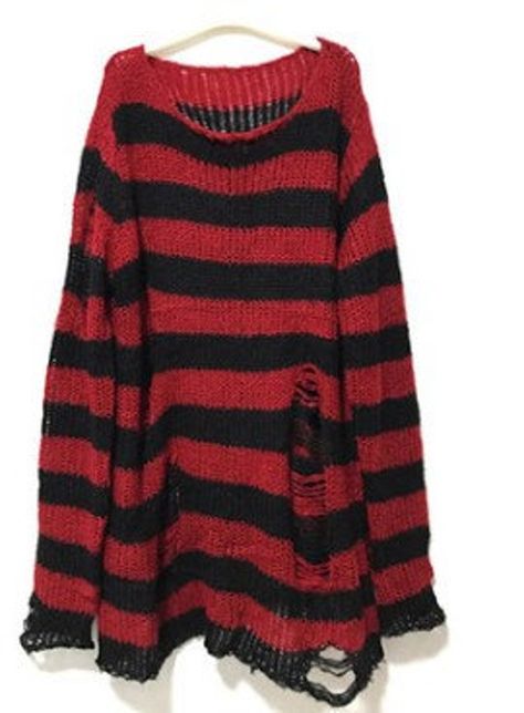 Dark Streetwear, Styl Grunge, Mode Punk, Plus Size Pullover, Autumn Sleeve, Moda Streetwear, Streetwear Mode, Moda Punk, Stripe Outfits