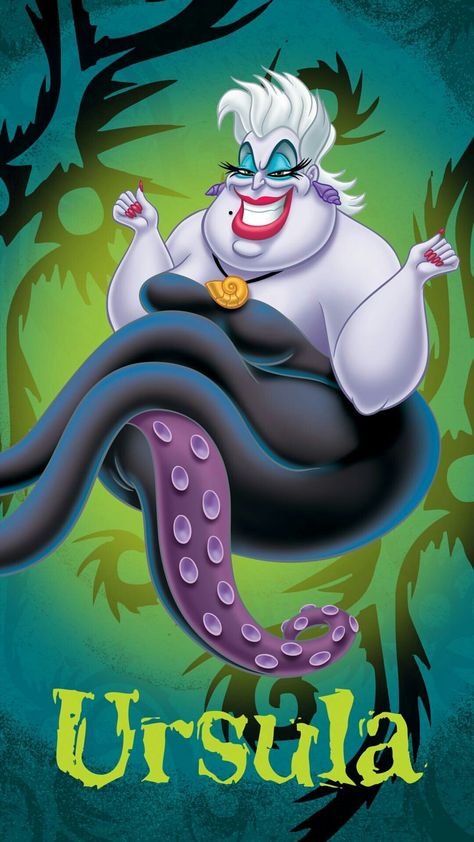 Ursula (The Little Mermaid) Ursula The Little Mermaid, Little Mermaid Characters, Disney Sleeve, Evil Disney, Dark Disney, Disney Villains Art, Disney Artwork, Disney Colors, Sea Witch