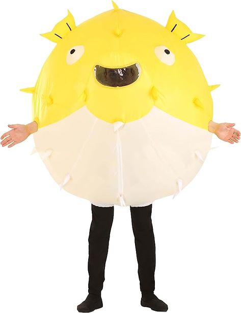 Blowfish Costume Diy, Blowfish Costume, Puffer Fish Costume, Fish Costumes, Hippo Costume, Parade Costumes, Sewer Rat, Party Dress Codes, Mermaid Costumes