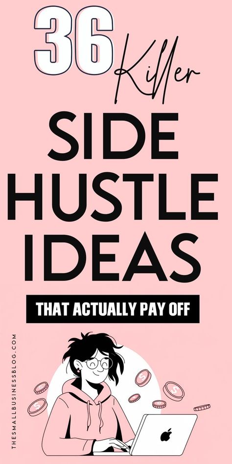 36 Best Side Hustle Ideas for beginners and pros alike Cash Jobs Extra Money, Online Ways To Make Money, Money Making Side Hustles, Creative Ways To Make Money From Home, Profitable Side Hustles, Earn Money From Home Online Jobs, Online Side Hustle Work At Home, Side Jobs To Make Money Extra Cash, Side Hustle Ideas At Home Extra Money