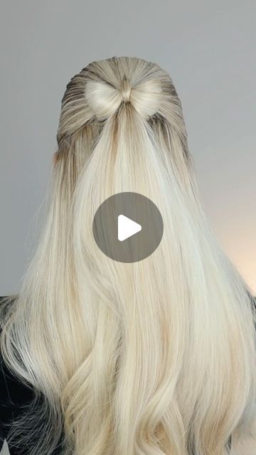 Alex Gaboury on Instagram: "A slowed down version of the hair bow hair tutorial🎀 Comment any questions you have ✨ #hairbow #hairstyle #hairvideos #longhairstyles #hairtutorial #halfup #holidayhair" Bow In Hair Half Up Half Down, How To Make A Bow On Hair, Minnie Mouse Bow Hairstyle, Glinda Hair Tutorial, Hair Bow Tutorial Hairstyle Half Up, Half Up Half Down Bow Hairstyle Tutorial, Half Up Bow Hairstyle Tutorial, Bow Made Out Of Hair Tutorial, Hairstyle Bow Tutorial