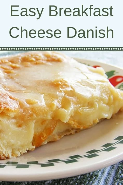 Easy Breakfast Cheese Danish, Breakfast Cheese Danish, Cheese Danish Recipe, Breakfast Cheese, Cheese Danish, Breakfast Sweets, Danish Food, Breakfast Pastries, Roll Recipes