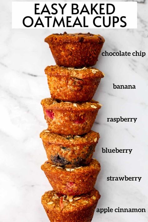 These easy blender oatmeal cups are the easiest way to prep a healthy breakfast that the whole family will love. Make these baked oatmeal cups in any flavor for a nutritious grab-and-go snack! This simple blender oatmeal is vegan, gluten-free, and easily made nut-free and soy-free so everyone can enjoy it. thehiddenveggies.com Blender Oatmeal, Healthy Hacks, Baked Oatmeal Cups, Vegan Oatmeal, Oatmeal Cups, Plant Based Breakfast, A Healthy Breakfast, Gluten Free Breakfasts, Plant Based Eating