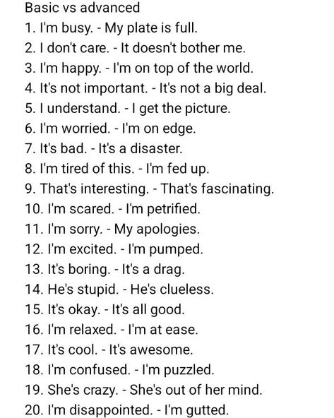 Basic vs advanced #ielts #English #vocabulary Basic Vs Advanced English Words, Basic To Advance English, Basic English Vs Advanced English, Advanced English Vocabulary Words, Basic And Advance English, English Basic Words, Advance English Vocabulary, English Advanced Vocabulary, Advanced Words