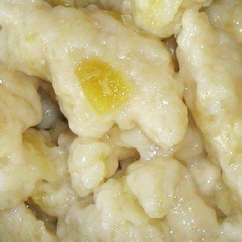 Polish "Drop Potato Dumplings" (Cin) Polish Dumplings, Slovak Recipes, Eastern European Recipes, Potato Dumplings, Sour Cream Recipes, Grated Potato, Ukrainian Recipes, Czech Recipes, Pozole