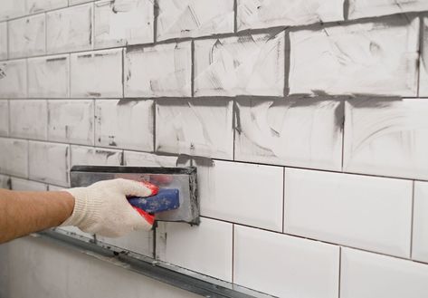 What Color Grout to Use With White Tile: 6 Hues Designers Recommend Regrouting Tile, How To Lay Tile, Unsanded Grout, Coloured Grout, Grey Grout, Sanded Grout, Decorating Advice, Grout Color, Tile Grout