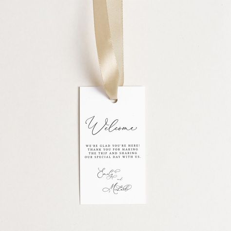 Welcome Template, Welcome Bag, Diy Tags, Welcome Bags, Tag Template, Printable Tags, Font Types, Bag Tag, Wedding Welcome