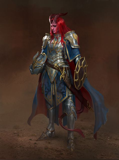 Tiefling Paladin, Tiefling Female, Dnd Paladin, Npc Art, Oc Fashion, Fantasy Ideas, Pathfinder Character, Rpg Horror, Character Images