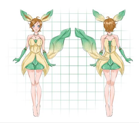 Leafeon Inspired Outfit, Leafeon Makeup, Leafeon Cosplay, Leafeon Plush Pattern, Pokemon Gijinka Cosplay, Eevee Evolutions, Pokemon Cosplay, Harry Potter Movies, Doll Repaint