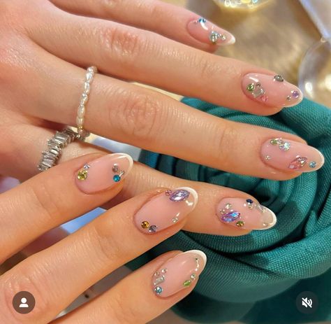 Stone Nails, Taylor Swift Nails, Siren Aesthetic, Nail Style, Gem Nails, Nagel Inspo, Cat Kuku, Nails 2024, Dream Nails