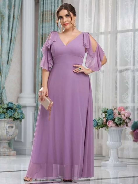 Vestido Color Lila, Purple Dress Short, Boho Dress Plus Size, Formal Dress Patterns, Light Purple Dress, Long Flowy Dress, Halter Bodycon Dress, Bridesmaid Dresses Prom, Casual Day Outfits