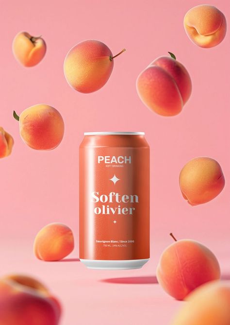 Beverage can mockup, editable product design | premium image by rawpixel.com / PLAIIII Soda Juice, Can Mockup, Drink Packaging, Peach Juice, Premium Packaging, Packaging Mockup, Soft Drinks, Mockup Psd, Mockup Design