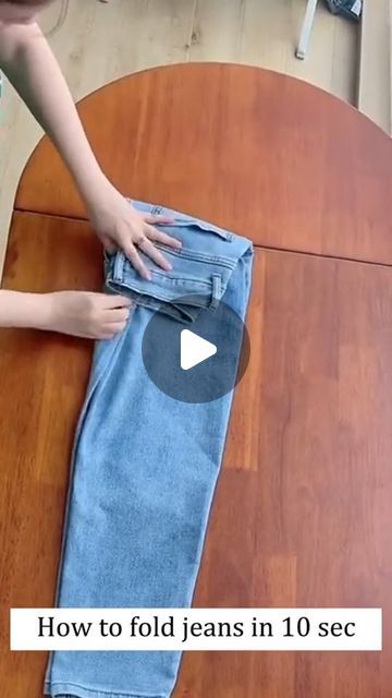 How To Folding on Instagram: "Neatly folded#fyp #organizer #foldingclothes #lifetipsshare #storagebox" How To Fold Jeans For Travel, How To Organize Your Clothes, Folding Jeans To Save Space, Folding Clothes To Save Space Travel, How To Fold Clothes, Fold Clothes To Save Space, Folding Clothes To Save Space, How To Fold Hoodies, How To Fold Jeans