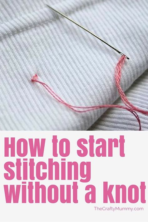 How to start stitching without a knot Best idea for embroidery on baby clothes. Embroidery Without Knots, Embroidery On Baby Clothes, Embroidery Tips, Embroidery Stitches Tutorial, Embroidery Patterns Vintage, Learn Embroidery, Embroidery Flowers Pattern, Brazilian Embroidery, Embroidery Patterns Free