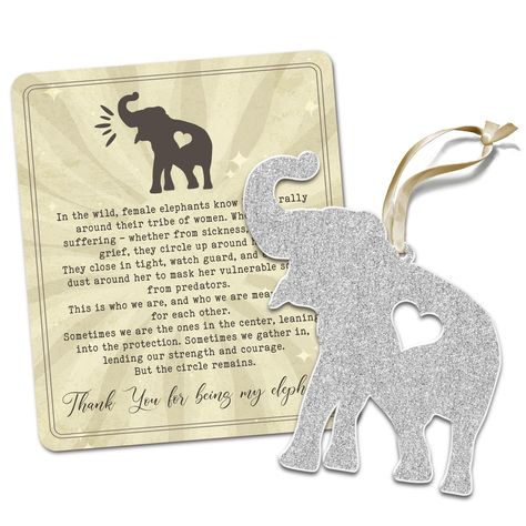 PRICES MAY VARY. ELEPHANT CHRISTMAS ORNAMENT: Crafted from silver glitter acrylic boasts a heart-shaped cutout in its center, this Elephant-shaped Ornament will add a touch of glamour to your holiday decorations. Ideal for elephant ornament for women tribe, sisterhood elephant ornament, friendship elephant ornament, sisters ornament, friend ornaments for women, best friend ornaments for women, friend christmas ornament, friend ornament, friendship christmas ornament ... ELEPHANT GIFTS: This acry Women Tribe, Sisters Ornament, Xmas Decorations Outdoor, Black Christmas Decorations, Elephant Christmas, Friendship Ornaments, Friend Christmas Ornaments, Elephant Ornament, Friend Ornament