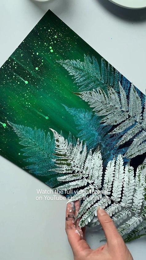 Leaf Print Art, Acrylic Art Projects, Acrylic Painting Diy, Soyut Sanat Tabloları, Painting Art Lesson, Nature Art Painting, Creative Painting, Art Garden, Rustic Garden Decor