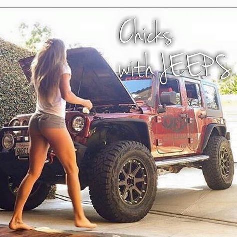 Jeep girl Jeep Wrangler Girl, Girl Mechanics, Badass Jeep, Jeep Girls, Cool Jeeps, Jeep Lover, Jeep 4x4, Jeep Jk, Jeep Girl