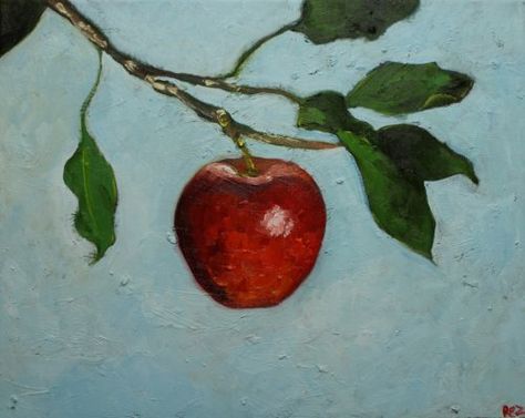 Paintings Of Apples, Oil Painting Apple, How To Paint An Apple, Apple Painting Acrylic, Apple Paintings, Apple Tree Painting, Apple Oil Painting, Eve Apple, Fruit Paintings