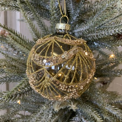 Art Deco Gold Bead Sequin Swag Bauble Smokey Aqua Gisela Graham Christmas Tree | eBay Art Deco Christmas Tree, 1920s Christmas, 1920s Decor, Art Deco Christmas, Gisela Graham Christmas, Art Deco Gold, Gisela Graham, Merry Christmas Decoration, Gold Beads