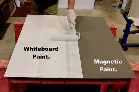 Magnetic Whiteboard Wall, Diy Dry Erase Board, Diy Whiteboard, Diy Magnet Board, Whiteboard Paint, Dry Erase Paint, Diy Tableau, Magnetic Paint, Whiteboard Wall