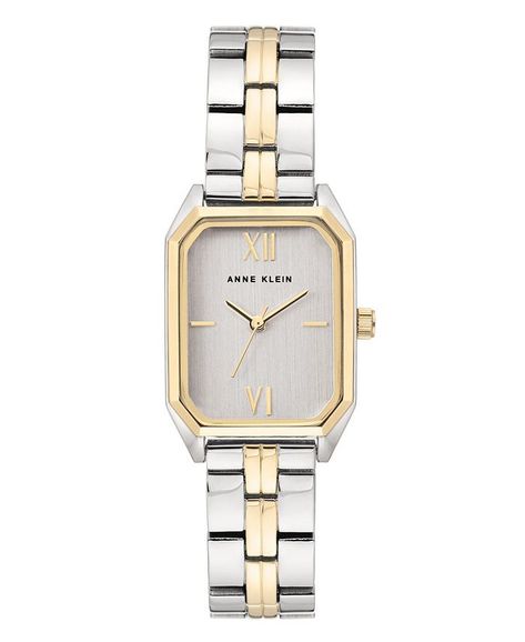 Mixed Metal Watch, Dainty Watches For Women, Silver And Gold Watch, Gold And Silver Watch, Two Tone Bracelet, Anne Klein Watch, Silver Watches Women, Unique Watches, Gold Watches Women