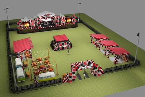 Soundsations Culboration on Behance Event Booth Design Outdoor, Vidhi Mandap, Booth Layout, Stand Pameran, Event Booth Design, Concert Stage Design, Event Layout, Outdoor Restaurant Design, Sport Food