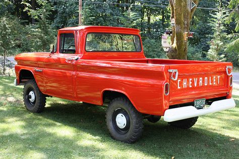 1960 Chevrolet Apache 10.Beautiful red Chevy  4 wheel drive pickup truck Chevrolet Apache, Old Pickup, Old Pickup Trucks, Chevrolet Pickup, Truck Camping, Car Chevrolet, Gm Trucks, Chevy Pickups, Chevrolet Trucks