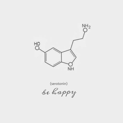 Happy Molecule Tattoo, Serotonin Wallpaper, Happy Tattoo Ideas, Serotonin Aesthetic, Chemistry Tattoos, Be Happy Tattoo, Tattoo Simplistic, Chemical Structure Tattoo, Serotonin Molecule Tattoo