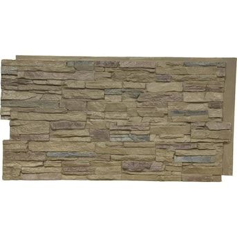 Ekena Millwork Canyon Ridge Stacked Stone 8-sq ft Colfax Faux Stone Veneer in the Stone Veneer department at Lowes.com Faux Stone Veneer, Stone Siding Panels, Faux Stone Siding, Stone Veneer Panels, Stone Wall Panels, Faux Stone Panels, Tongue And Groove Panelling, Stone Panels, Stone Siding