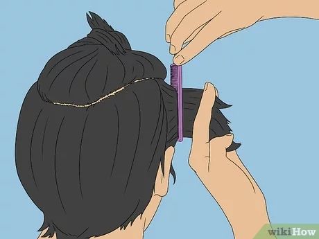 Easy Ways to Cut Medium Length Men's Hair (with Pictures) Haircut Tips Men, Mens Trim Haircut, How To Trim Men’s Long Hair, Growing Out Mens Hair Stages Of, How To Mens Haircut Tutorials, How To Cut Boys Hair With Scissors, Boys Layered Haircut, How To Cut Boys Hair Long On Top, Trim Haircut Men