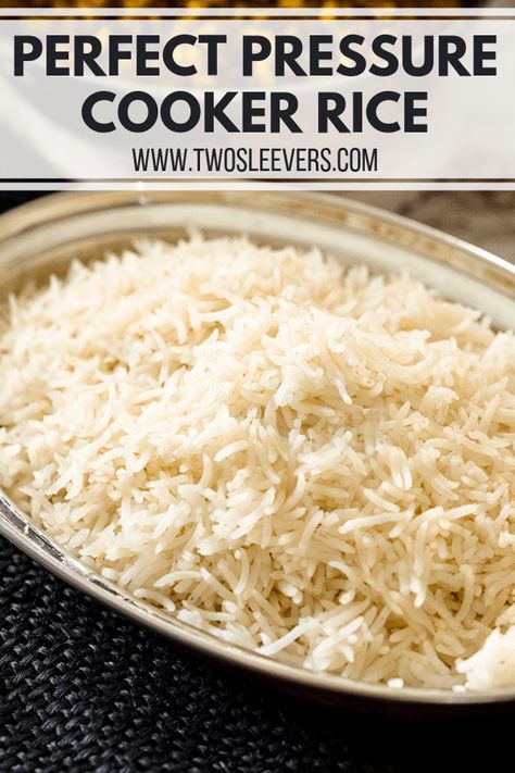 Pressure Cooker Rice | Instant Pot Rice | Instant Pot Rice Recipe | Pressure Cooker Rice Recipes | Pressure Cooker Rice Recipe | Instant Pot Rice Recipes | How to cook rice in the Instant Pot | Instant Pot Tips | TwoSleevers | Two Sleevers #instantpotrice #pressurecookerrice #ricerecipe #instantpottips  via @twosleevers Rice Recipe Instant Pot, Farberware Pressure Cooker, Instant Pot Rice Recipes, Power Cooker Plus, Pot Rice Recipe, Pressure Cooker Times, Instant Pot Tips, Cooked Rice Recipes, Rice In The Instant Pot