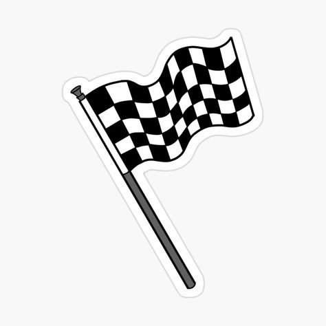 Get my art printed on awesome products. Support me at Redbubble #RBandME: https://www.redbubble.com/i/sticker/Racing-flag-by-shtickfigures/147296250.JCQM3?asc=u Racing Flag Printable, F1 Flag, F1 Flags, Race Car Stickers, Cycle Stickers, Flag Cake Topper, Race Flag, Sack Race, Racing Flag