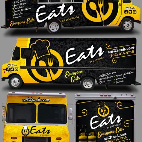 Genesis Media picked a winning design in their car, truck or van wrap contest. For just $449 they received 10 designs from 4 designers. Foodtrucks Ideas, Food Vans, Truck Wrap, Visuell Identitet, Food Van, Best Food Trucks, Mobile Food Trucks, Trendy Food, Food Cart Design