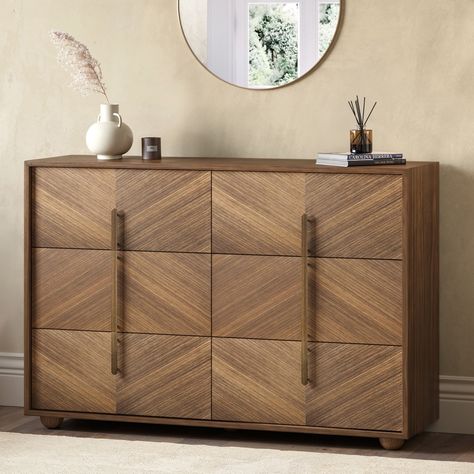 Mid Century Style Bedroom, Furniture 123, Chevron Parquet, Double Chest Of Drawers, Style Bedroom, Bedding Stores, Brushed Bronze, Rattan Furniture, Bistro Set