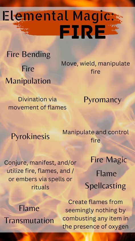 Fire Magic Abilities, Fire Spells Magic, Air Magic Powers, Creating Magic System, Magic World Building, Fantasy Elements Magic, Creating A Magic System, Fantasy Magic Power Ideas, Types Of Fantasy Worlds