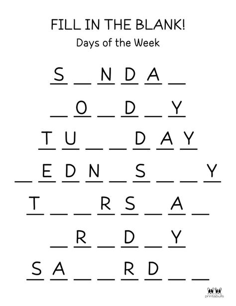 School Work Sheets 2nd Grade, Morning Starters Worksheets, Worksheet For Days Of The Week, Days Of The Week Tracing Sheet, Days Pf The Week Worksheets, Days Of The Week Writing Practice, Worksheet About Days Of The Week, Days Of The Month Printables, Kindergarten Daily Worksheets