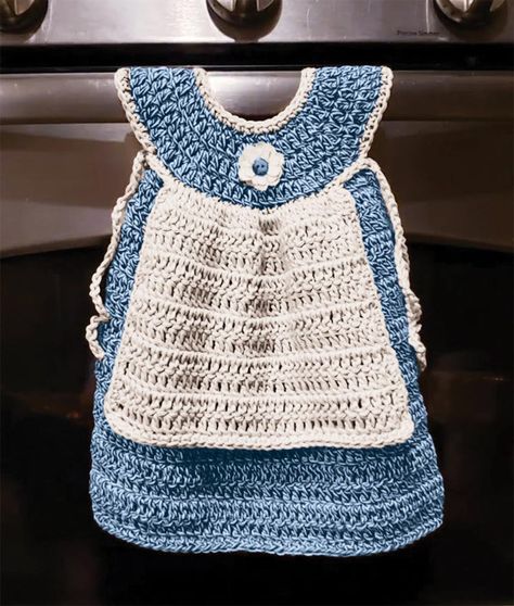 Crochet Towels, Crocheted Tops, Crochet Dish Towels, Crochet Kitchen Towels, Kitchen Crochet, Sparkle Yarn, Latch Hook Rug Kits, Crochet Fish, Towel Dress