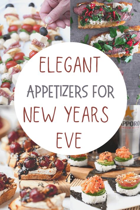 Nye Appetizers, Christmas Eve Appetizers, New Years Eve Snacks, Nye Food, New Year's Snacks, New Year Home Decor, Nye Dinner, New Years Appetizers, New Year's Eve Appetizers