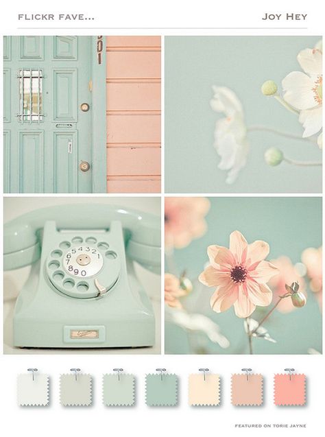 Need more Pinks but this is the Color Palette and some Gold with Silver (yes both) Shabby Chic Design, Pastel Vintage, Hemma Diy, Mint Color, Colour Schemes, Color Pallets, Room Colors, تصميم داخلي, Girl Room